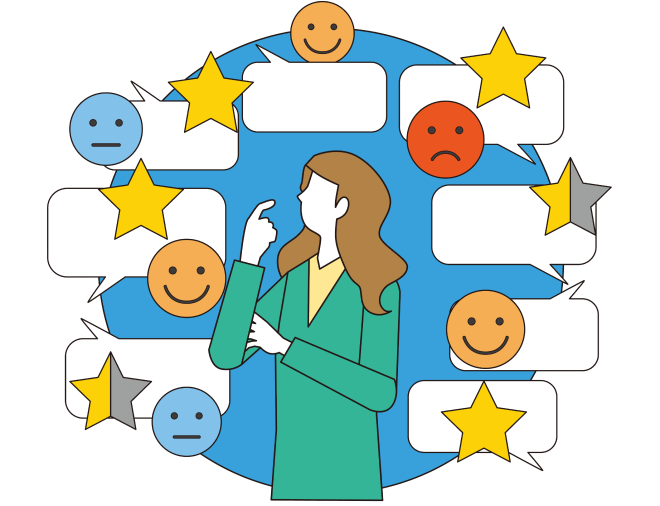 さまざまな口コミを収集